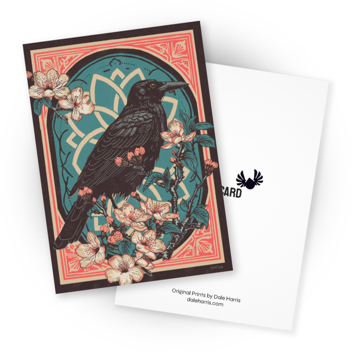 Raven Postcard